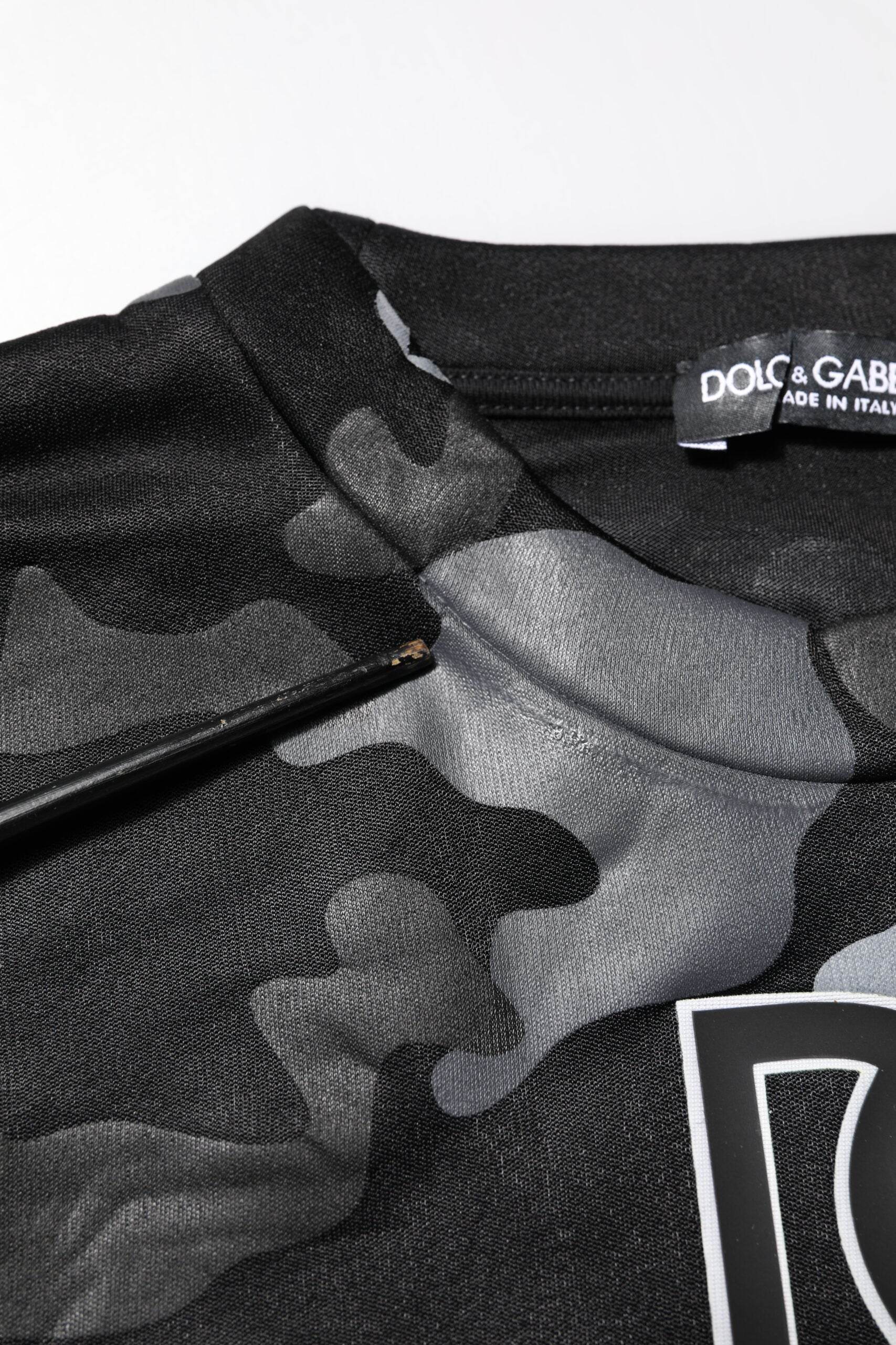 Dolce & Gabbana Black Camouflage Pullover Sweatshirt Sweater - Hilstor