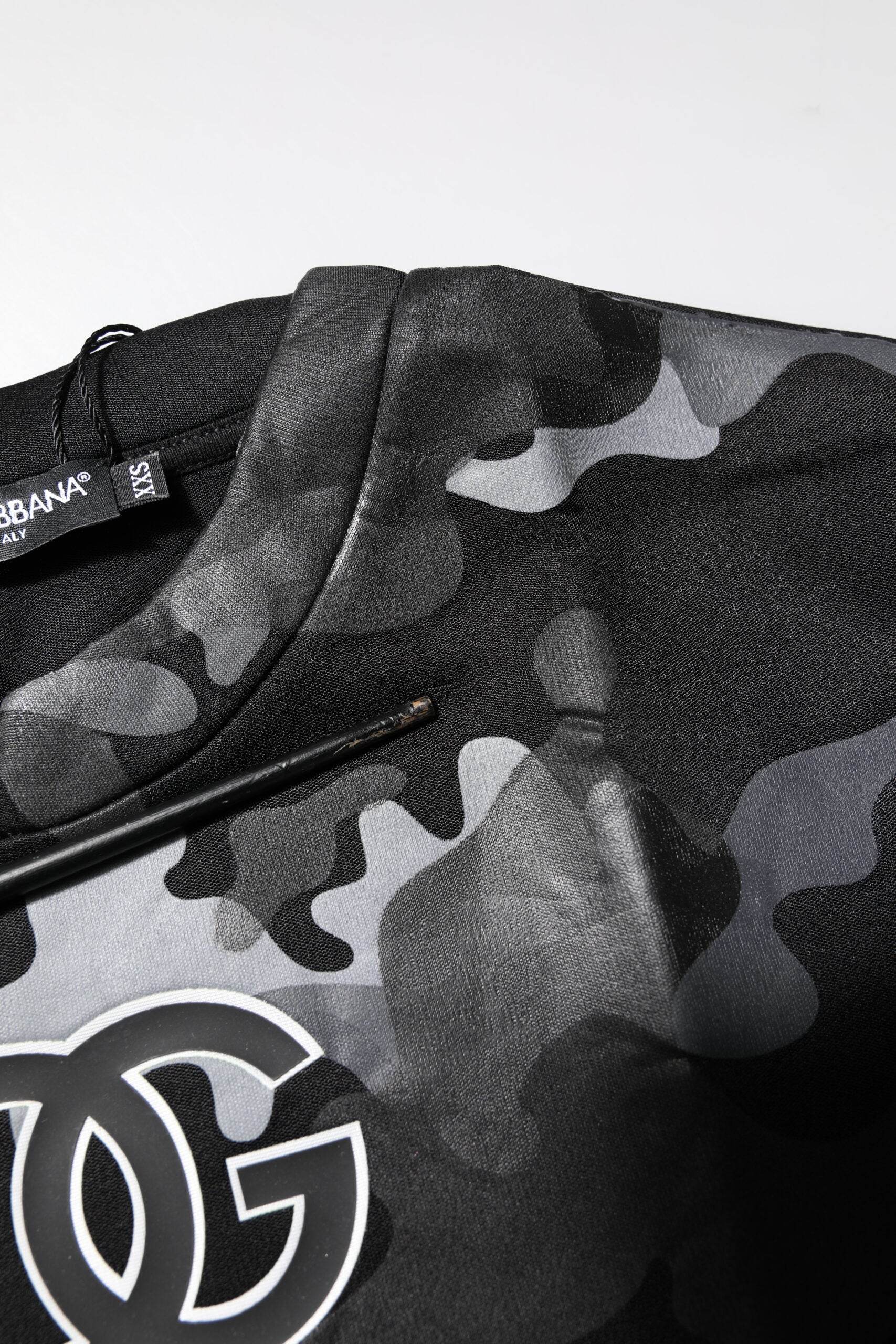 Dolce & Gabbana Black Camouflage Pullover Sweatshirt Sweater - Hilstor