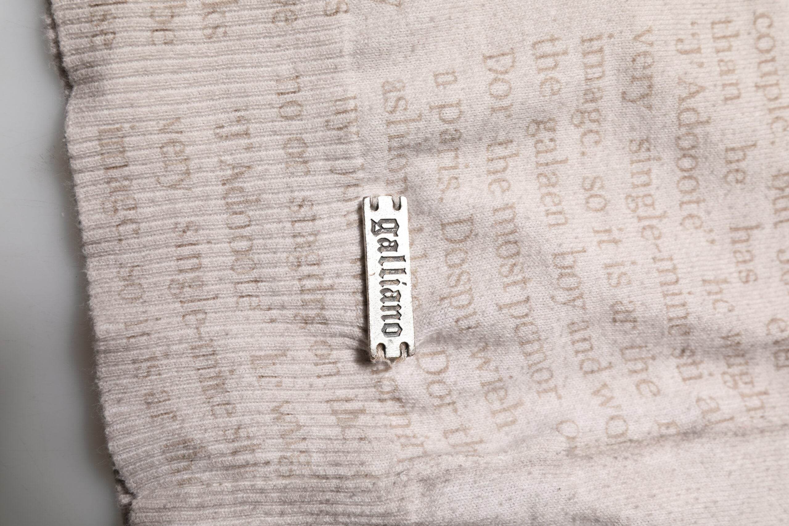 John Galliano Beige Printed Logo Roundneck Long Sleeves Men Sweater - Hilstor