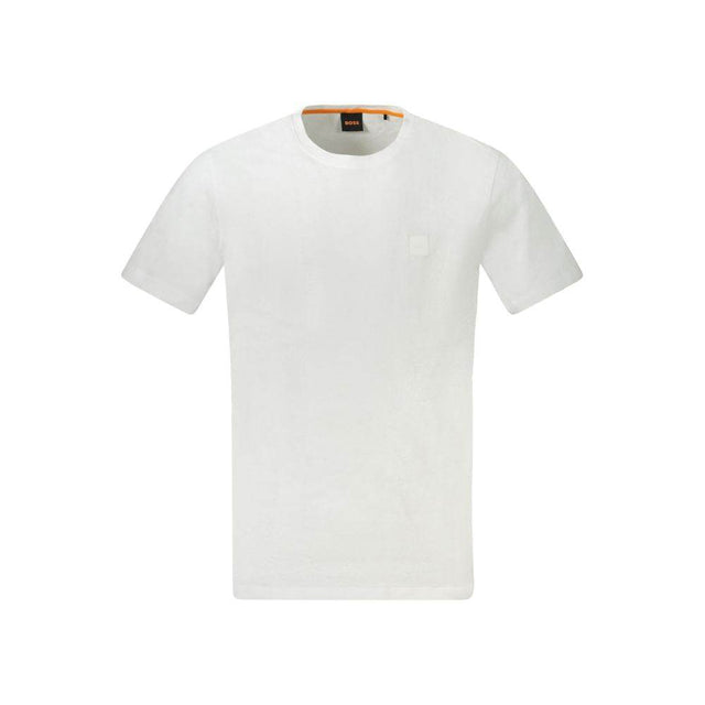 Hugo Boss White Cotton Men T-Shirt - Hilstor