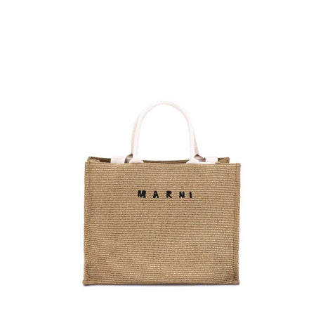 Marni Raffia-effect Tote Bag - Hilstor