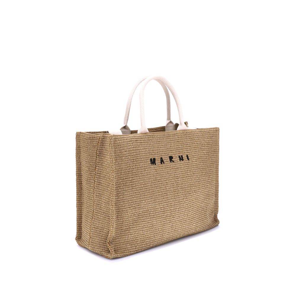 Marni Raffia-effect Tote Bag - Hilstor