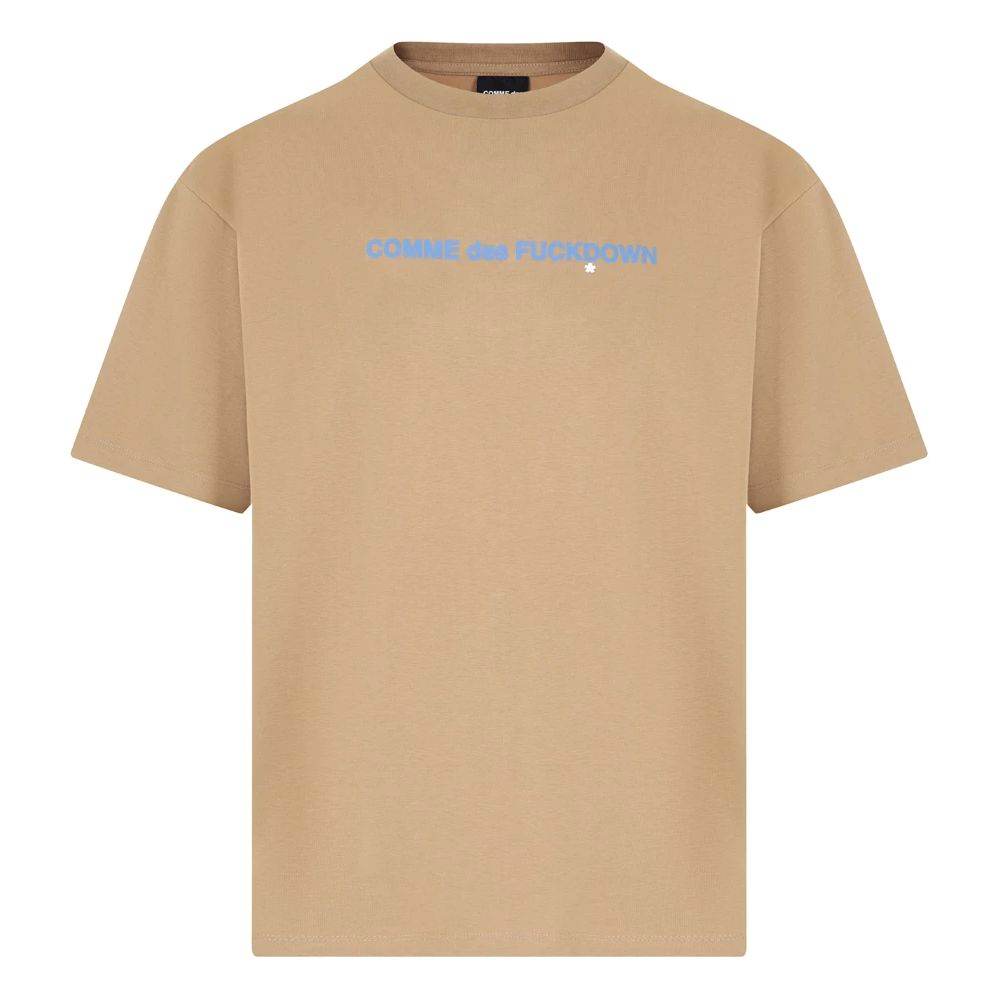 Comme Des Fuckdown Brown Cotton T-Shirt - Hilstor