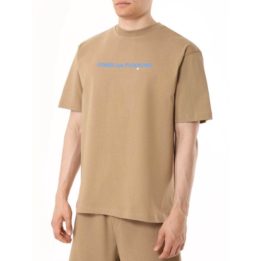 Comme Des Fuckdown Brown Cotton T-Shirt - Hilstor