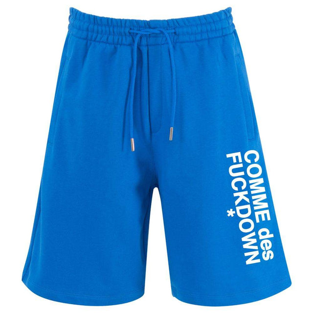 Comme Des Fuckdown Blue Cotton Short - Hilstor
