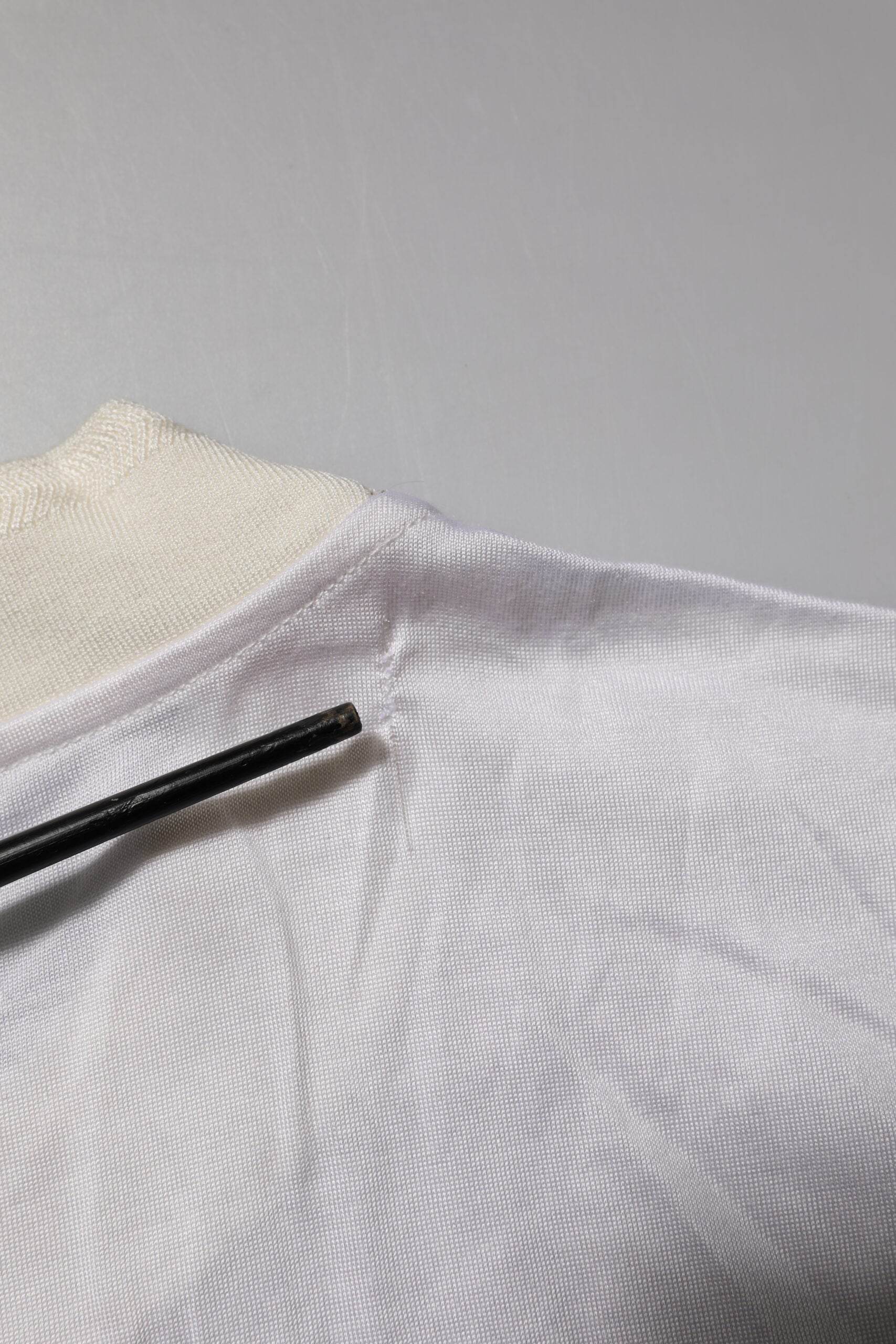 Dolce & Gabbana White Silk Crew Neck Long Sleeves T-shirt - Hilstor