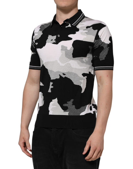 Dolce &amp; Gabbana Flerfärgad Kamouflagekrage Polotröja