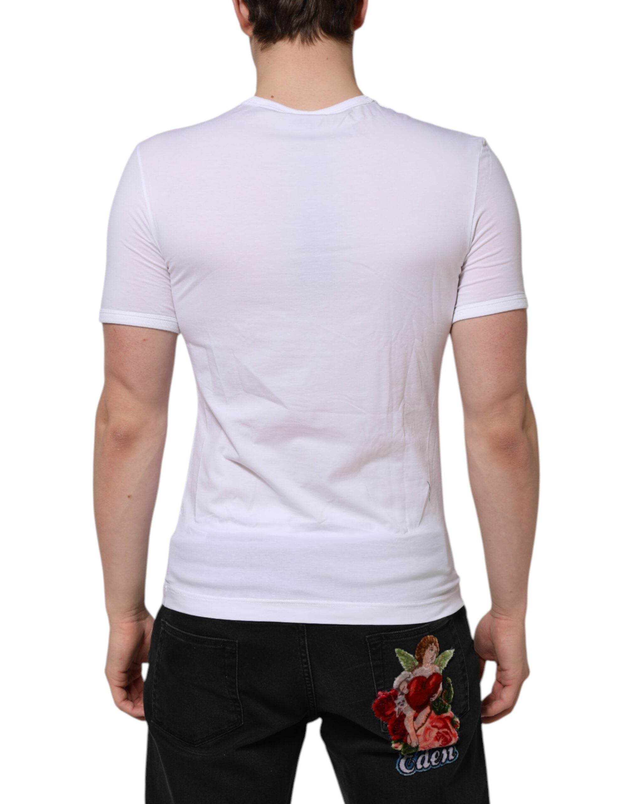 Dolce & Gabbana White Short Sleeves V-neck Underwear T-shirt - Hilstor