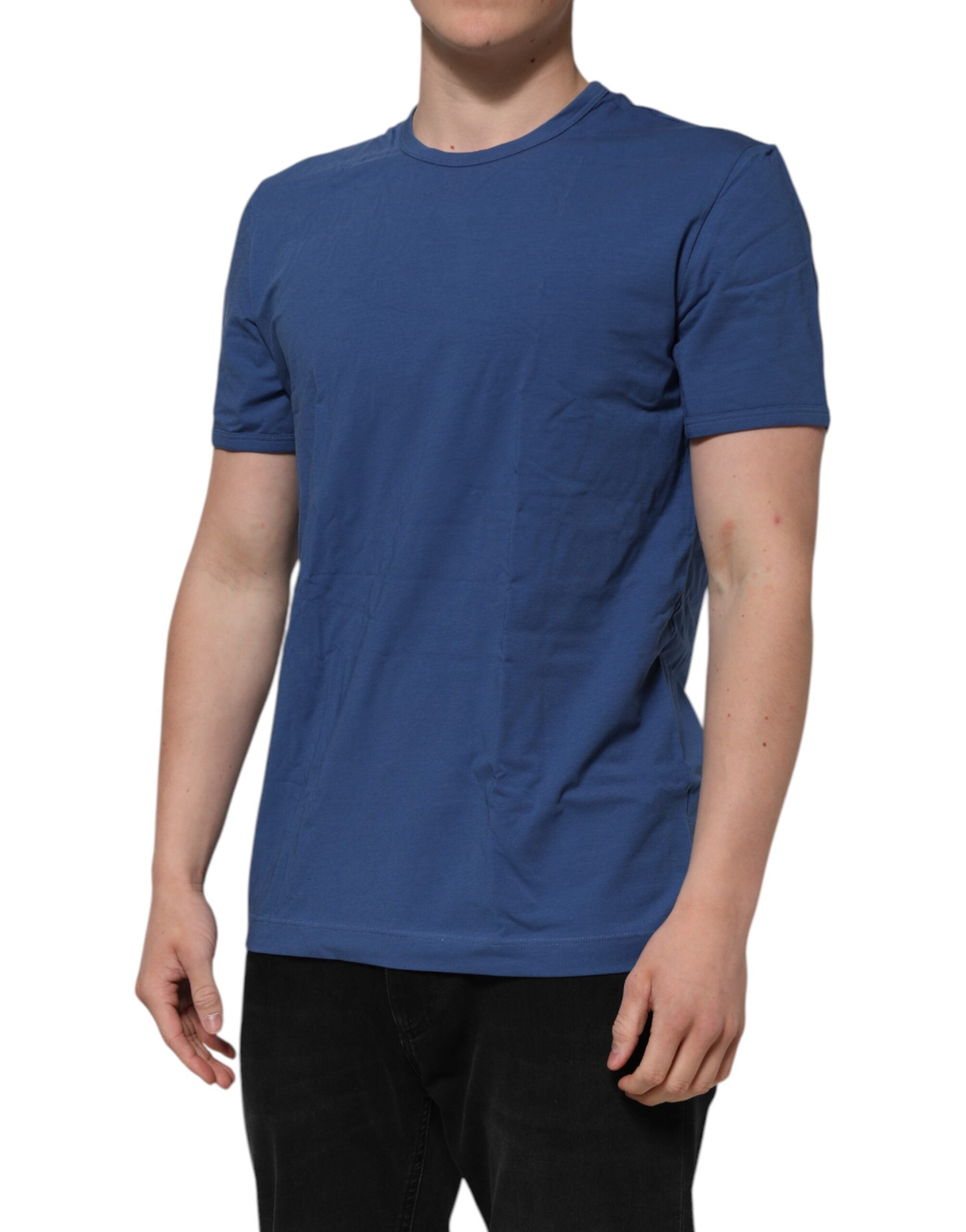 Dolce &amp; Gabbana Blå Bomuld Herre Rund Hals Undertøj T-shirt