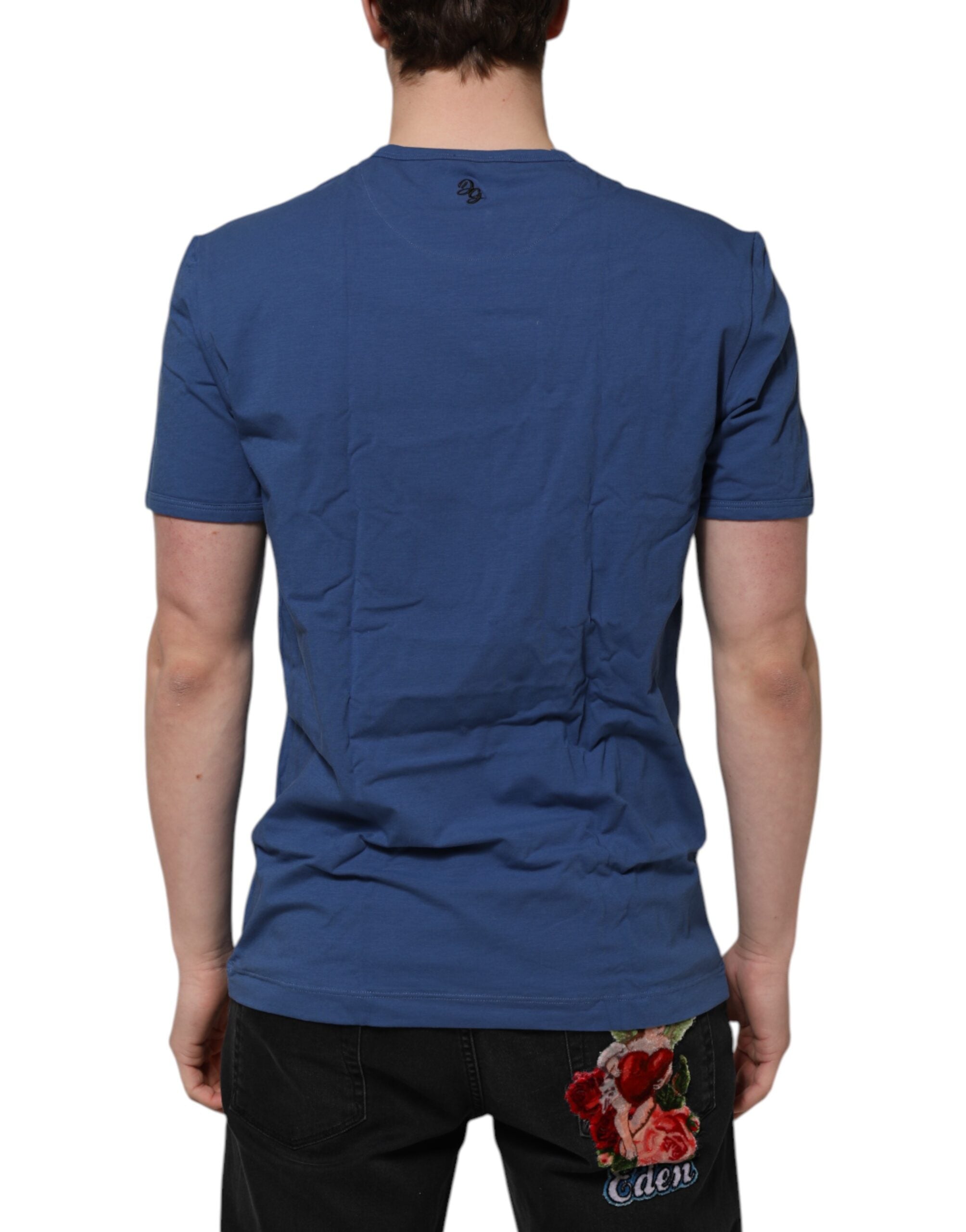 Dolce &amp; Gabbana Blå Bomuld Herre Rund Hals Undertøj T-shirt