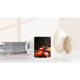 11oz Ceramic Mug - Halloween with a colored rim, inside, and handle - Hilstor