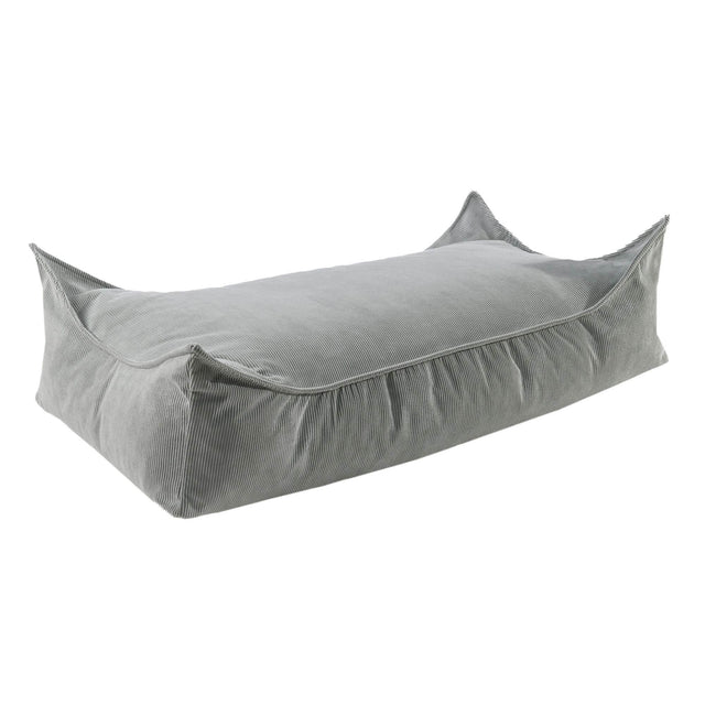 MeowBaby® Pouffe For Children, Rectangular Corduroy – Grey, Made in Europe, Washable & Durable, 120cm Kids' Play Pouf - Hilstor
