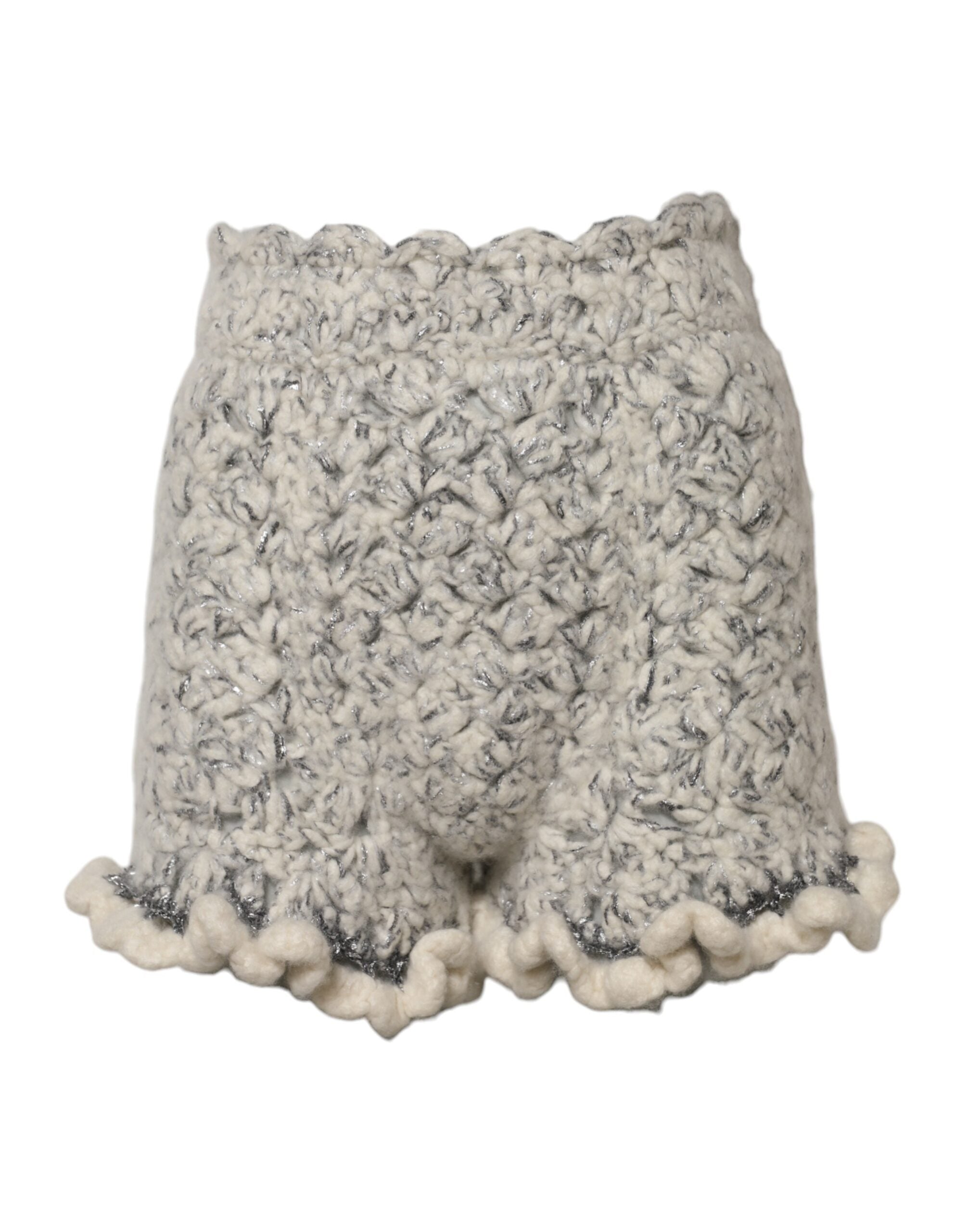 Dolce &amp; Gabbana Metallic Bouclé strikkeshmir flæsede shorts