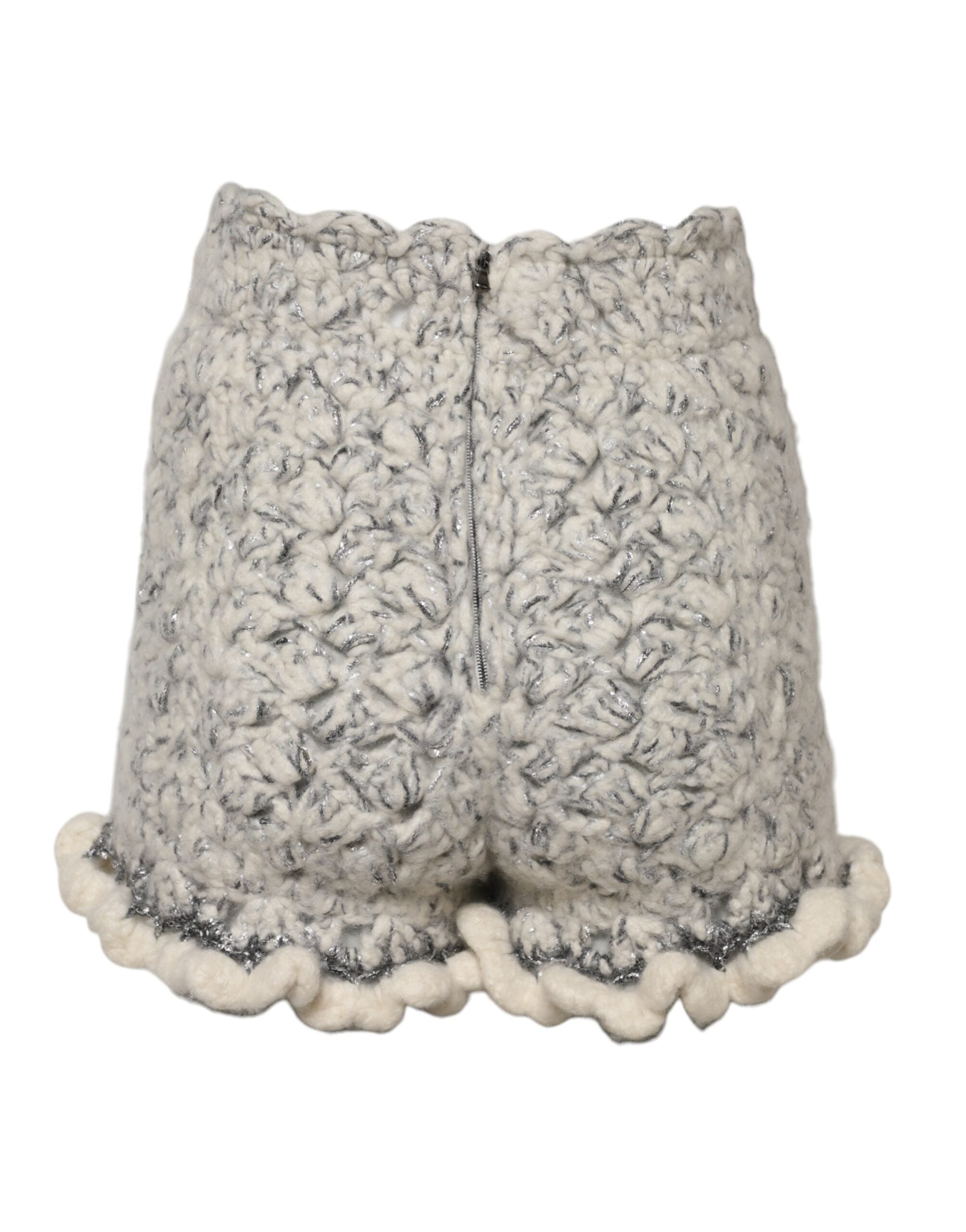 Dolce &amp; Gabbana Metallic Bouclé strikkeshmir flæsede shorts