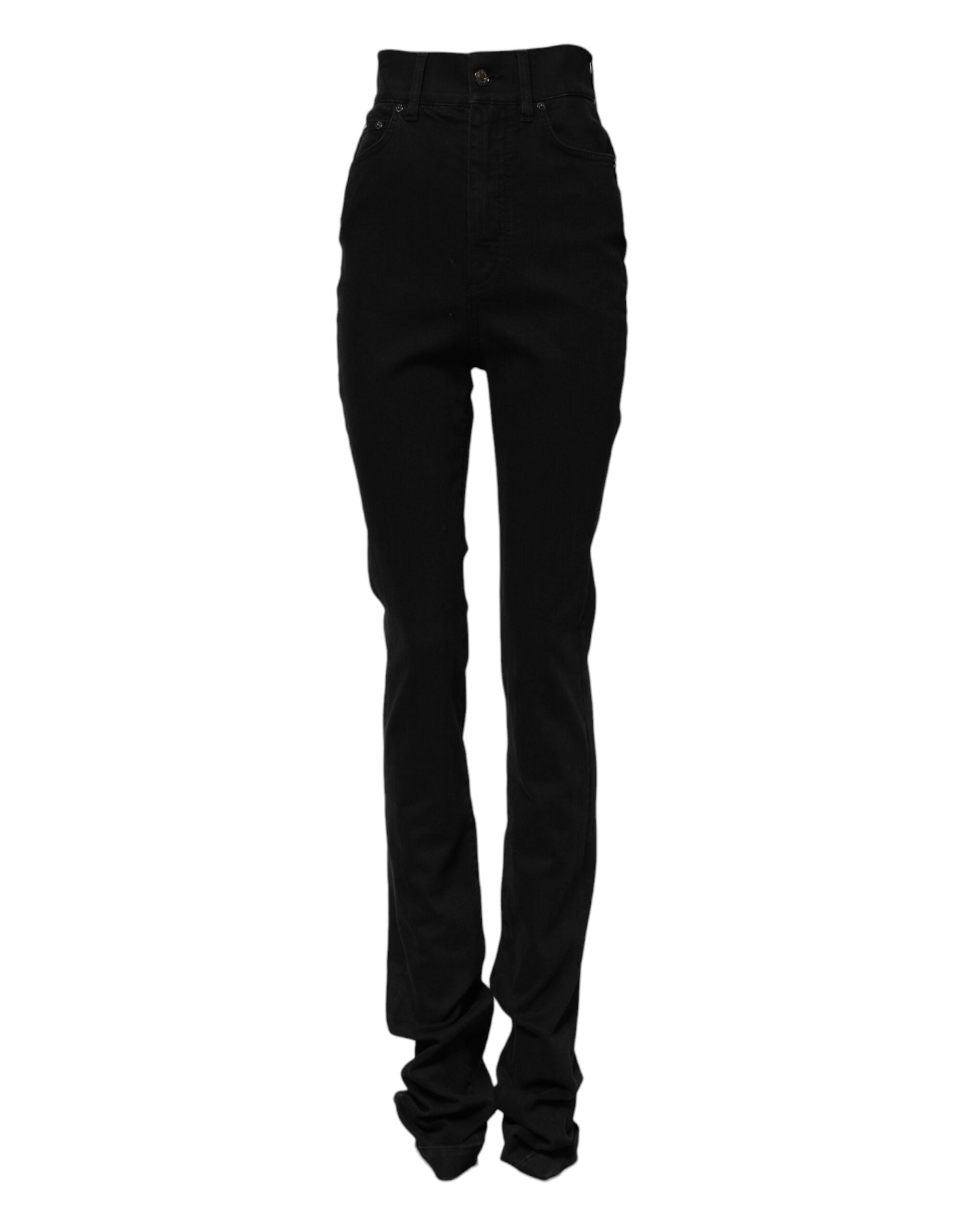 Dolce &amp; Gabbana sorte bomuld højtaljede skinny denim jeans