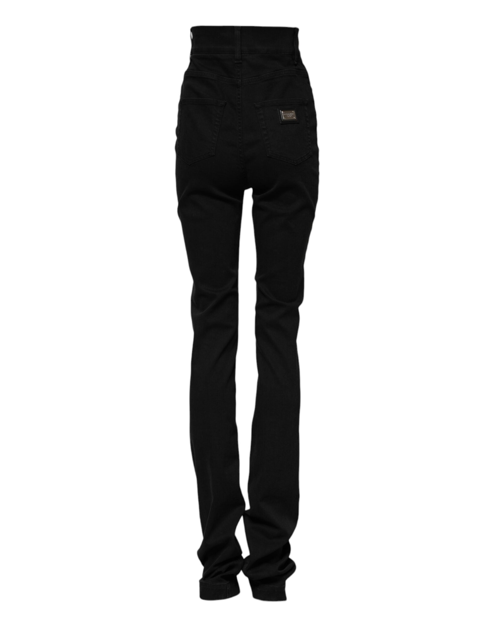 Dolce &amp; Gabbana sorte bomuld højtaljede skinny denim jeans