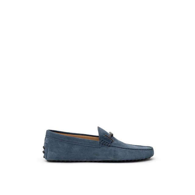 Tod's Blue Suede Leather Moccassin - Hilstor
