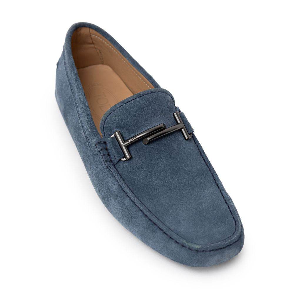 Tod's Blue Suede Leather Moccassin - Hilstor