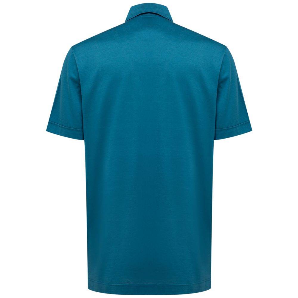 Canali Blue Cotton Shirt - Hilstor