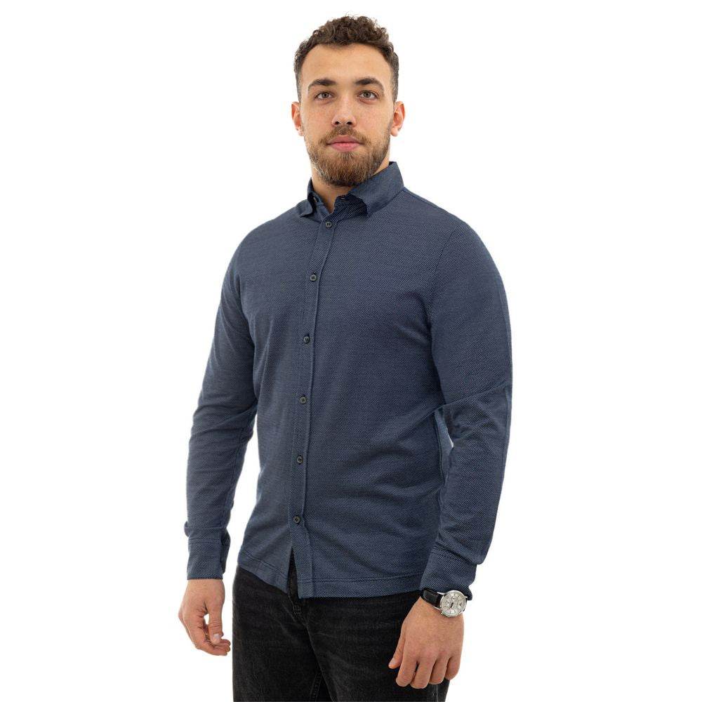 Canali Blue Cotton Shirt - Hilstor