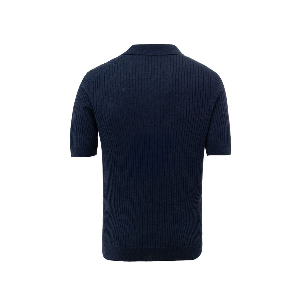 Gran Sasso Blue Cotton Polo Shirt