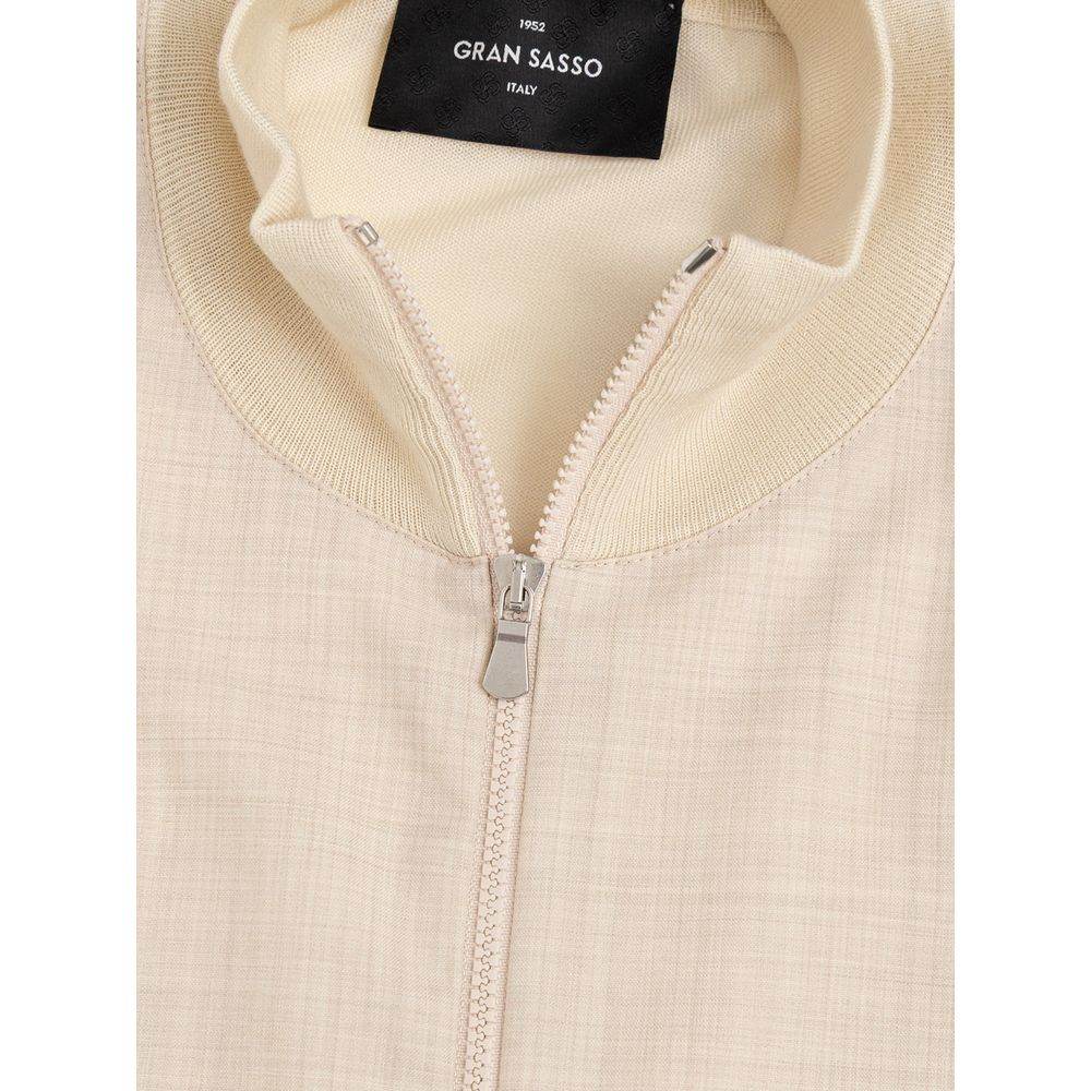 Gran Sasso Beige Wool T-Shirt - Hilstor