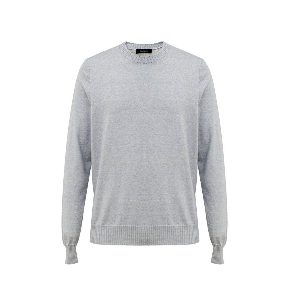 Gran Sasso Blue Cotton Sweater - Hilstor