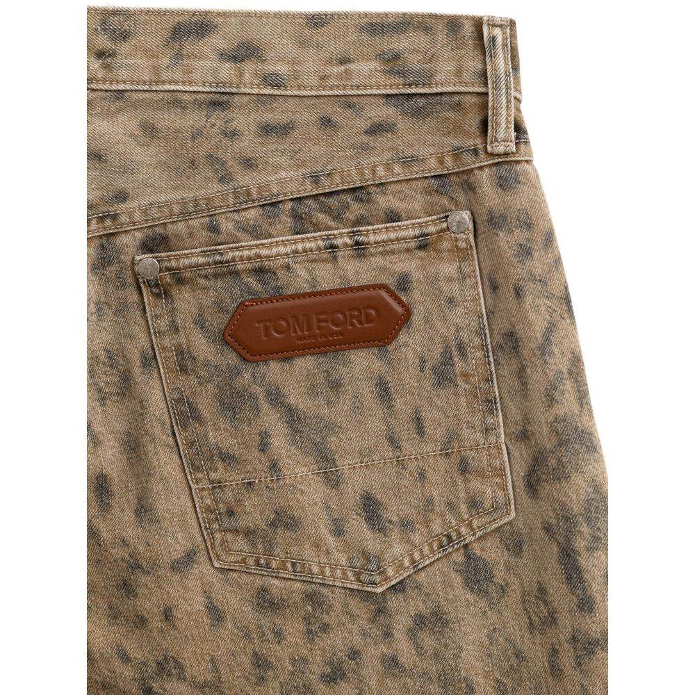 Tom Ford Beige Cotton Tapered Jean - Hilstor