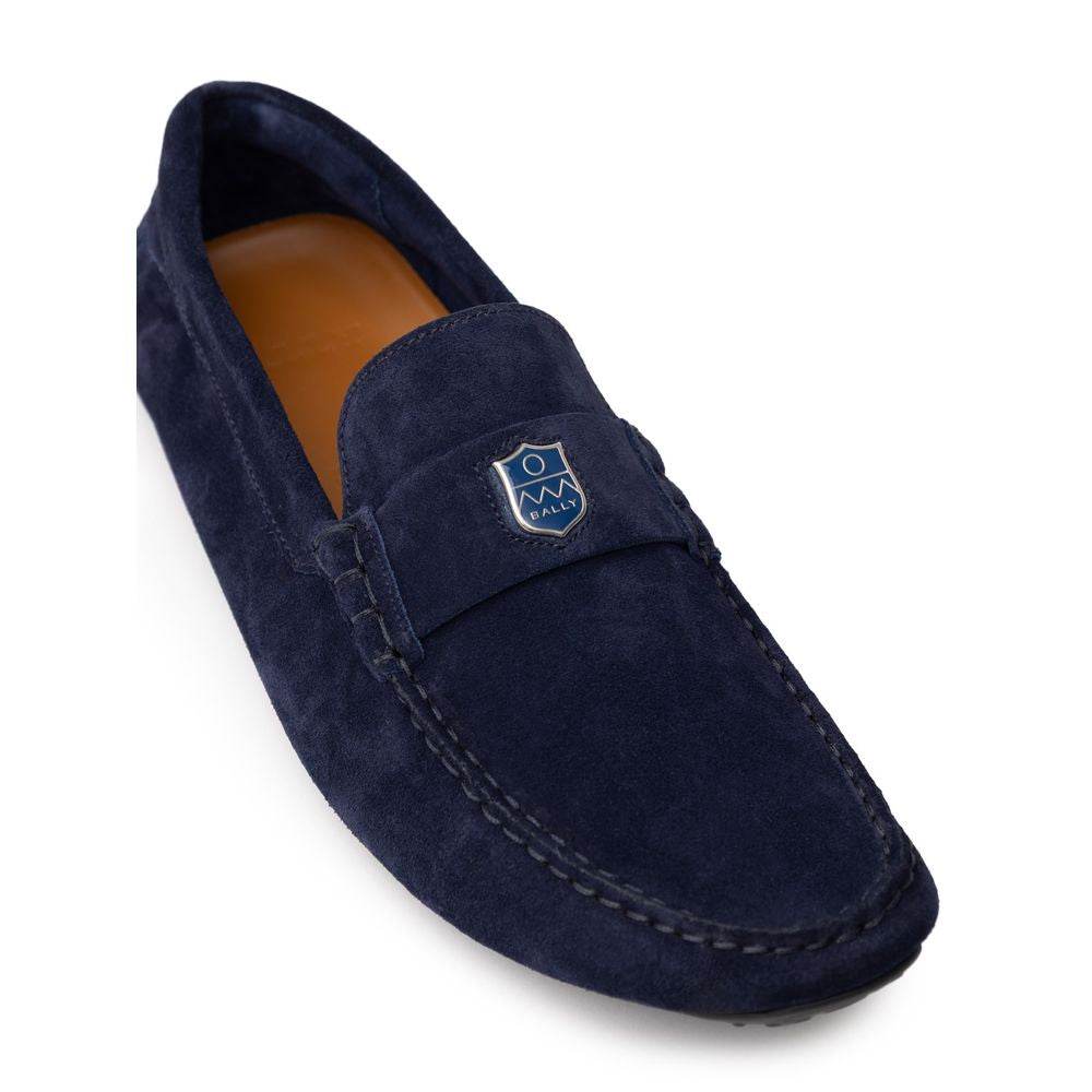 Bally Blue Leather Moccassin - Hilstor