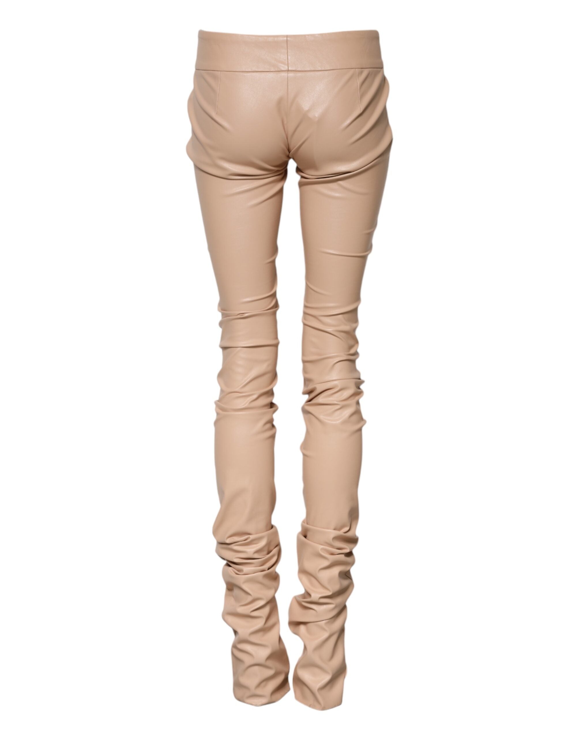 Dolce &amp; Gabbana Beige Blondedetaljer Mellemhøj Talje Skinny Bukser