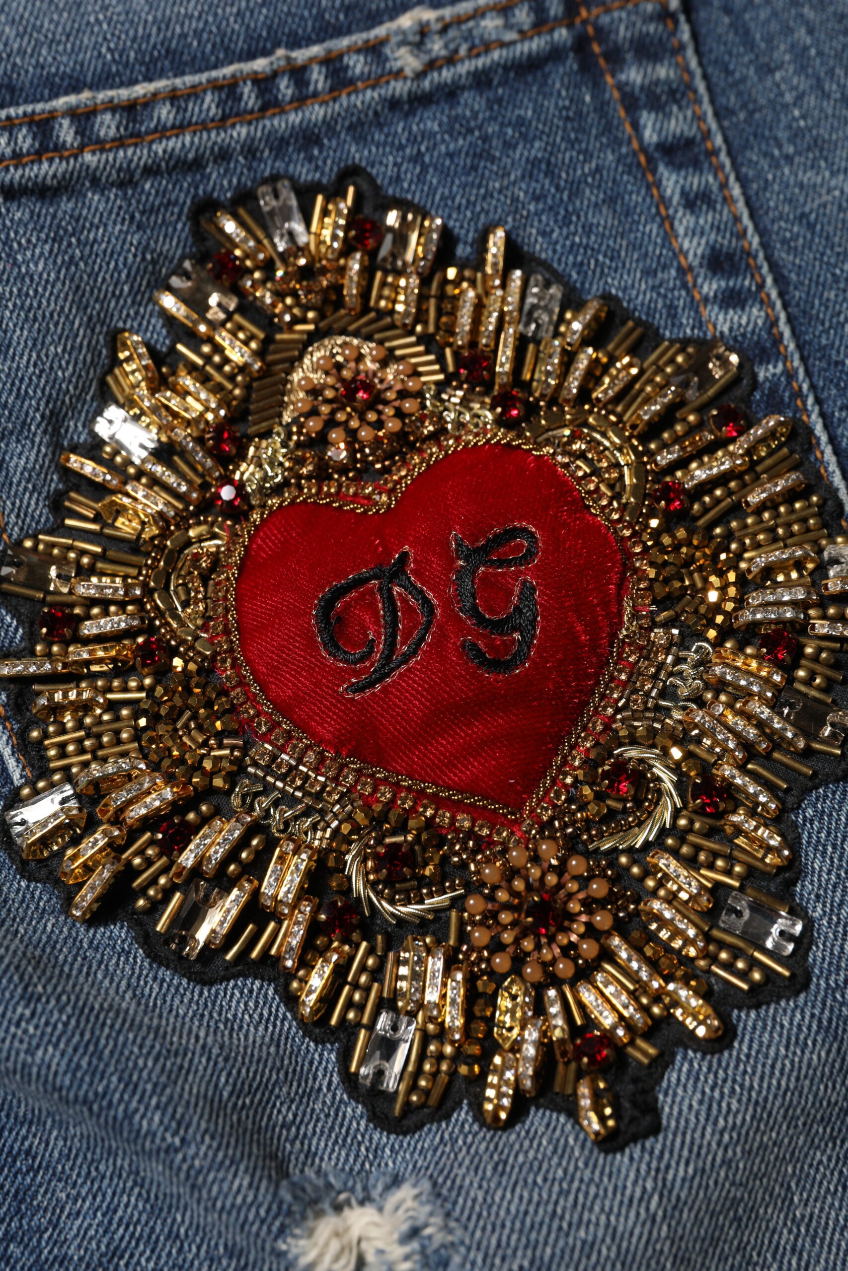 Dolce &amp; Gabbana Blå Bomulds Boyfriend Lassede Denim Jeans 