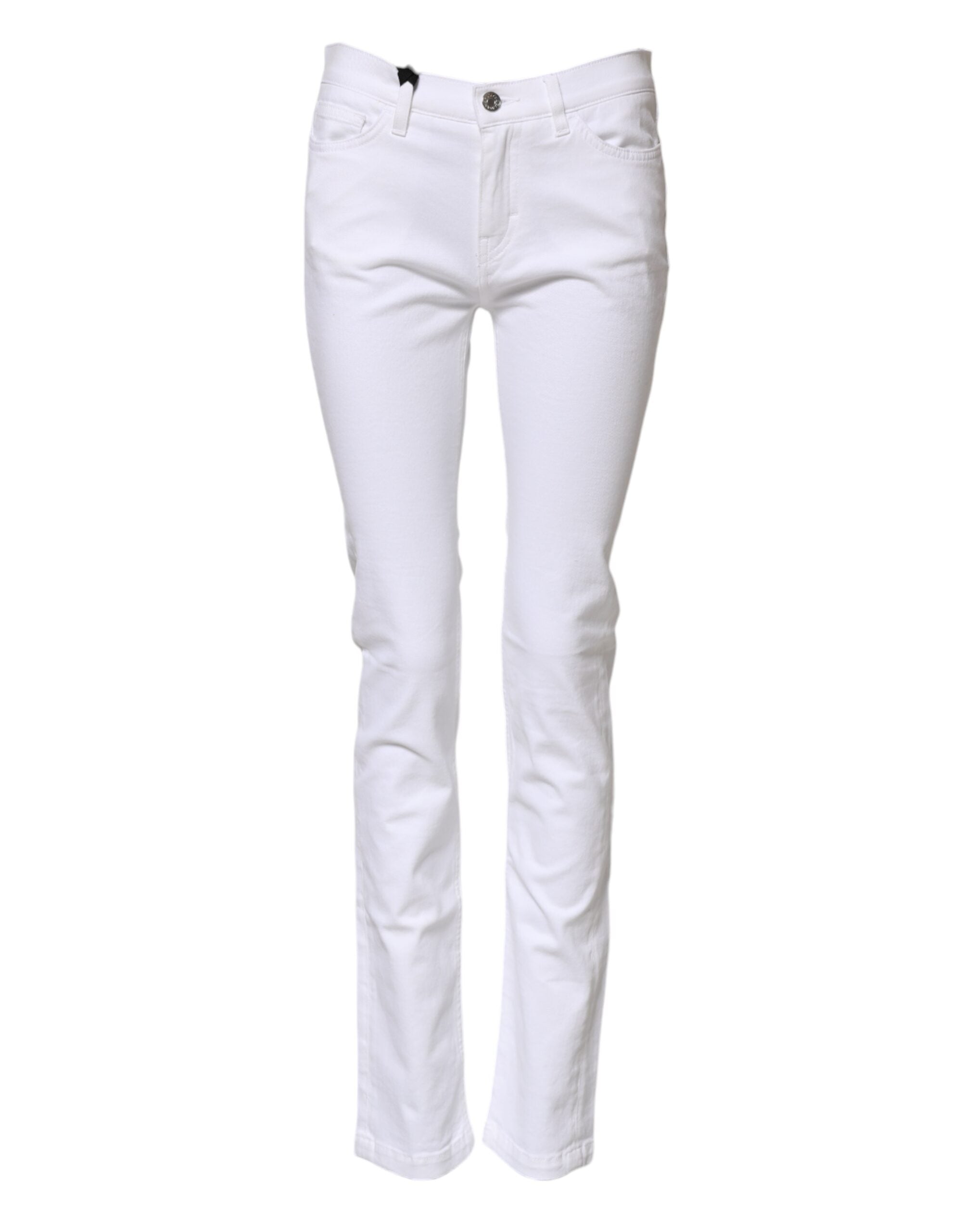 Dolce &amp; Gabbana Hvide GRACE Mellemhøjtaljede Skinny Denim Jeans