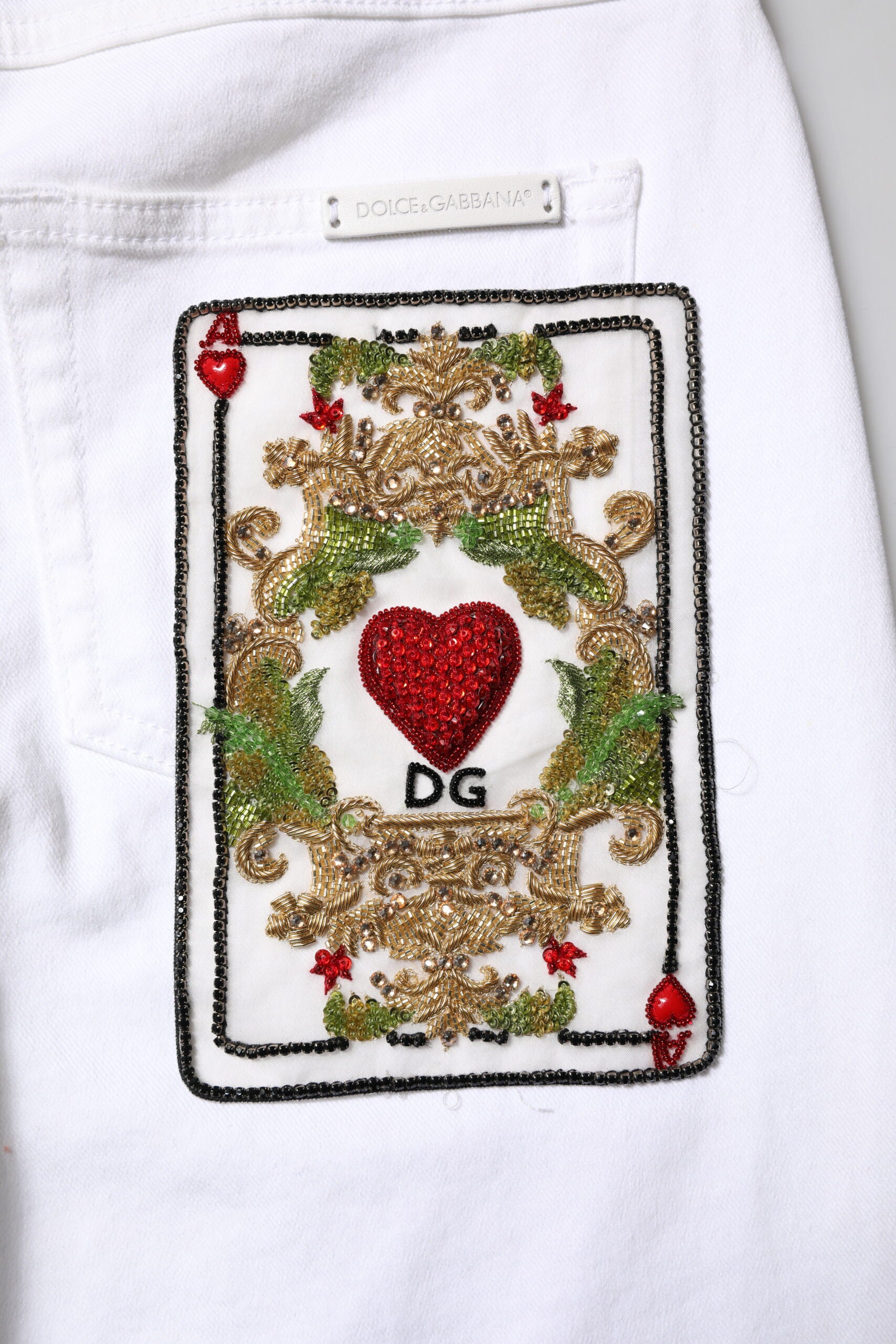 Dolce &amp; Gabbana Hvide GRACE Mellemhøjtaljede Skinny Denim Jeans