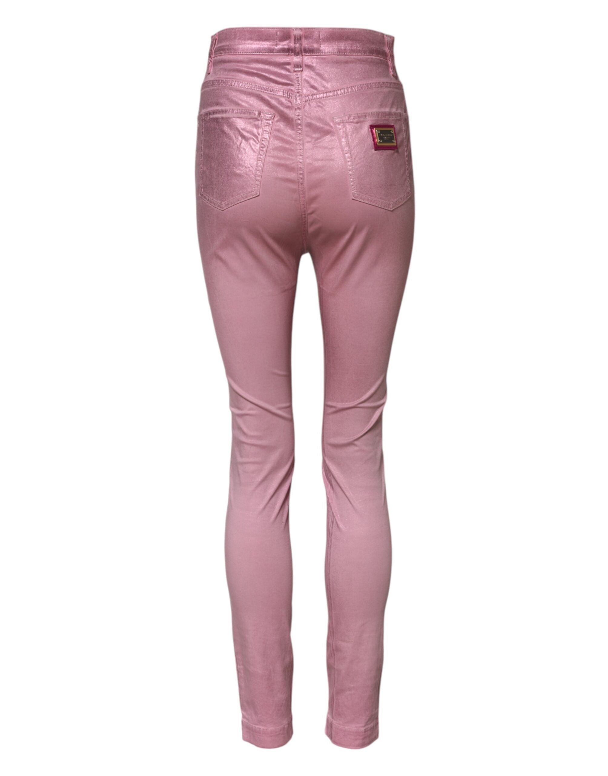 Dolce &amp; Gabbana Lyserøde GRACE Højtaljede Skinny Denim Jeans 