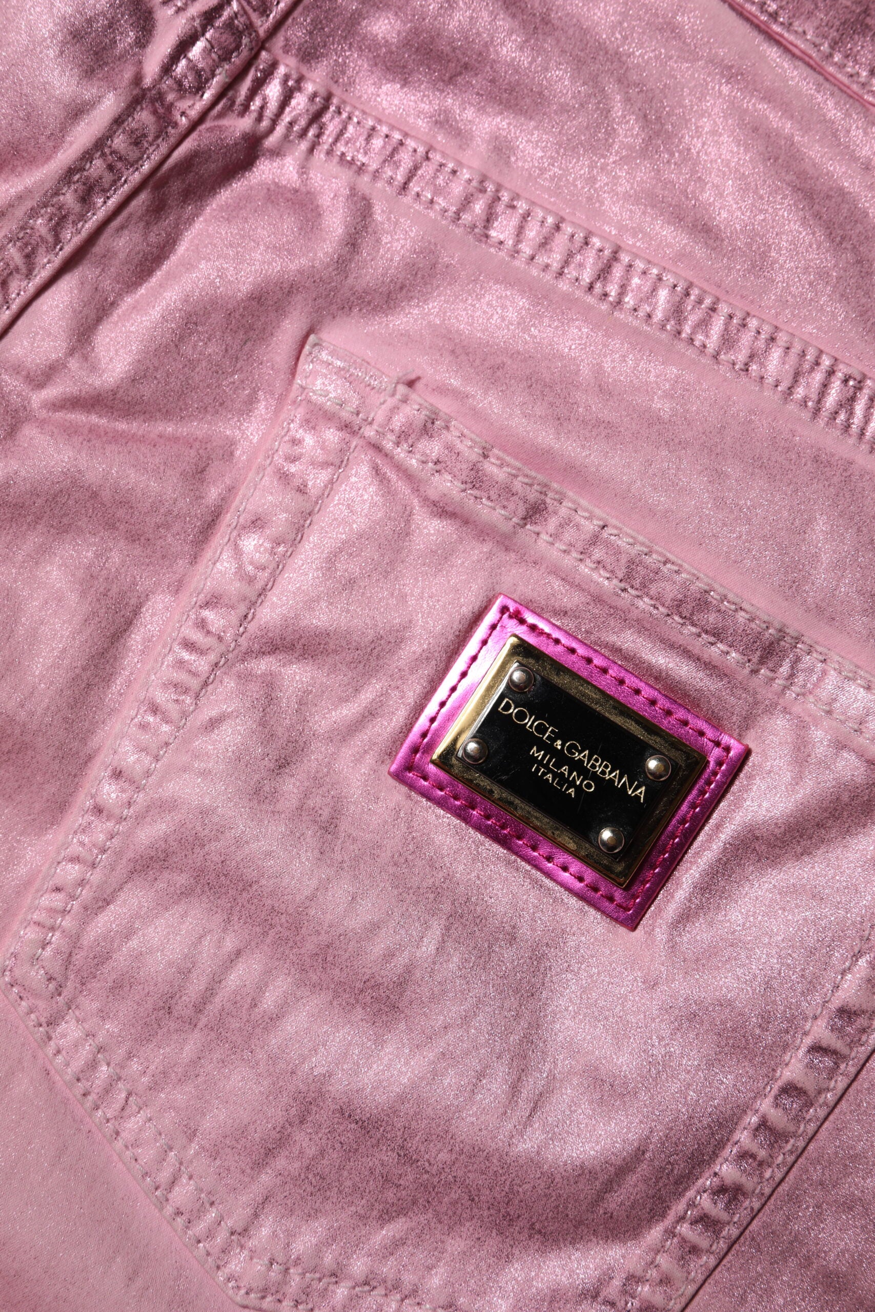 Dolce &amp; Gabbana Lyserøde GRACE Højtaljede Skinny Denim Jeans 