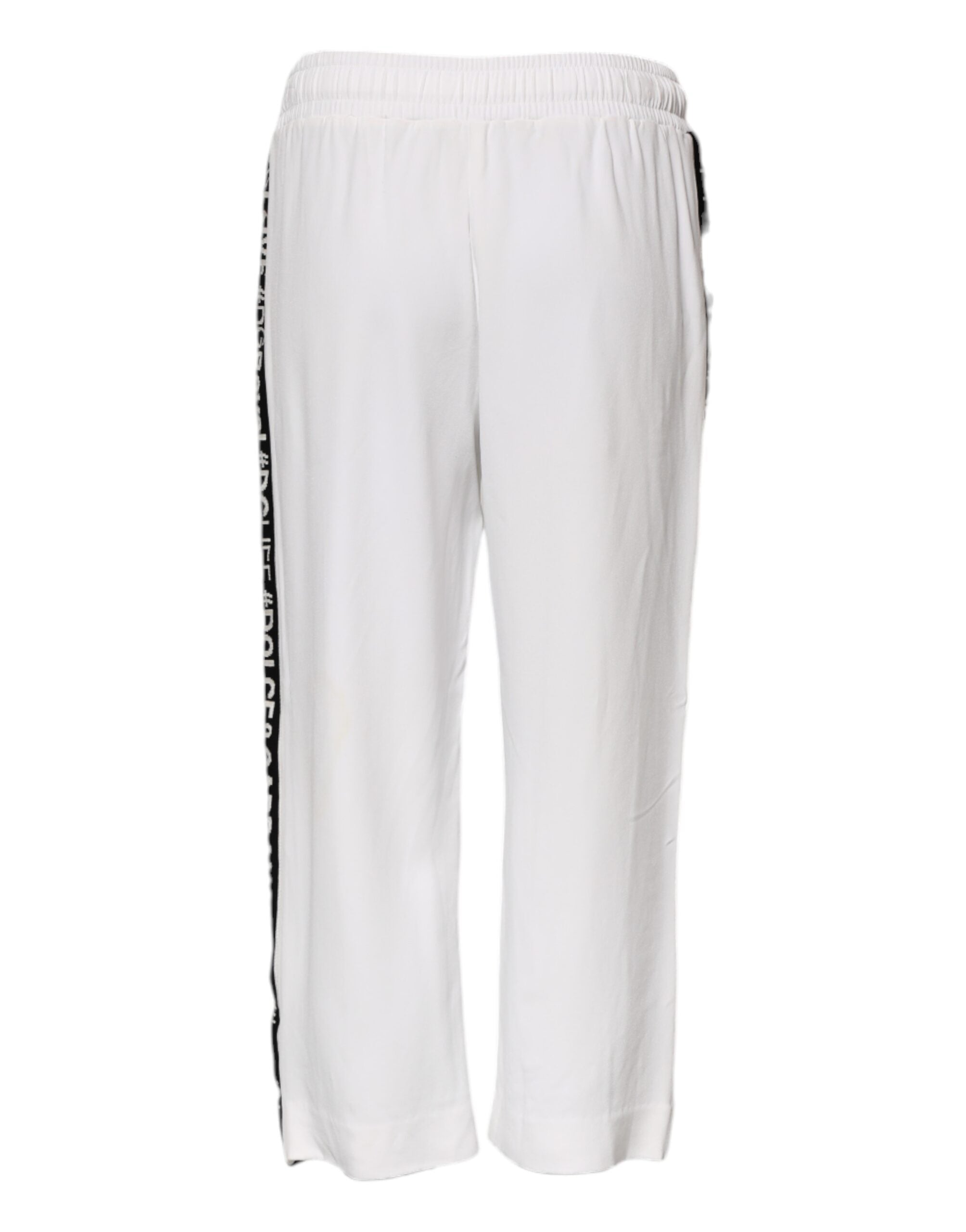 Dolce &amp; Gabbana Hvide Viskose Jogger Sweatpants Bukser 