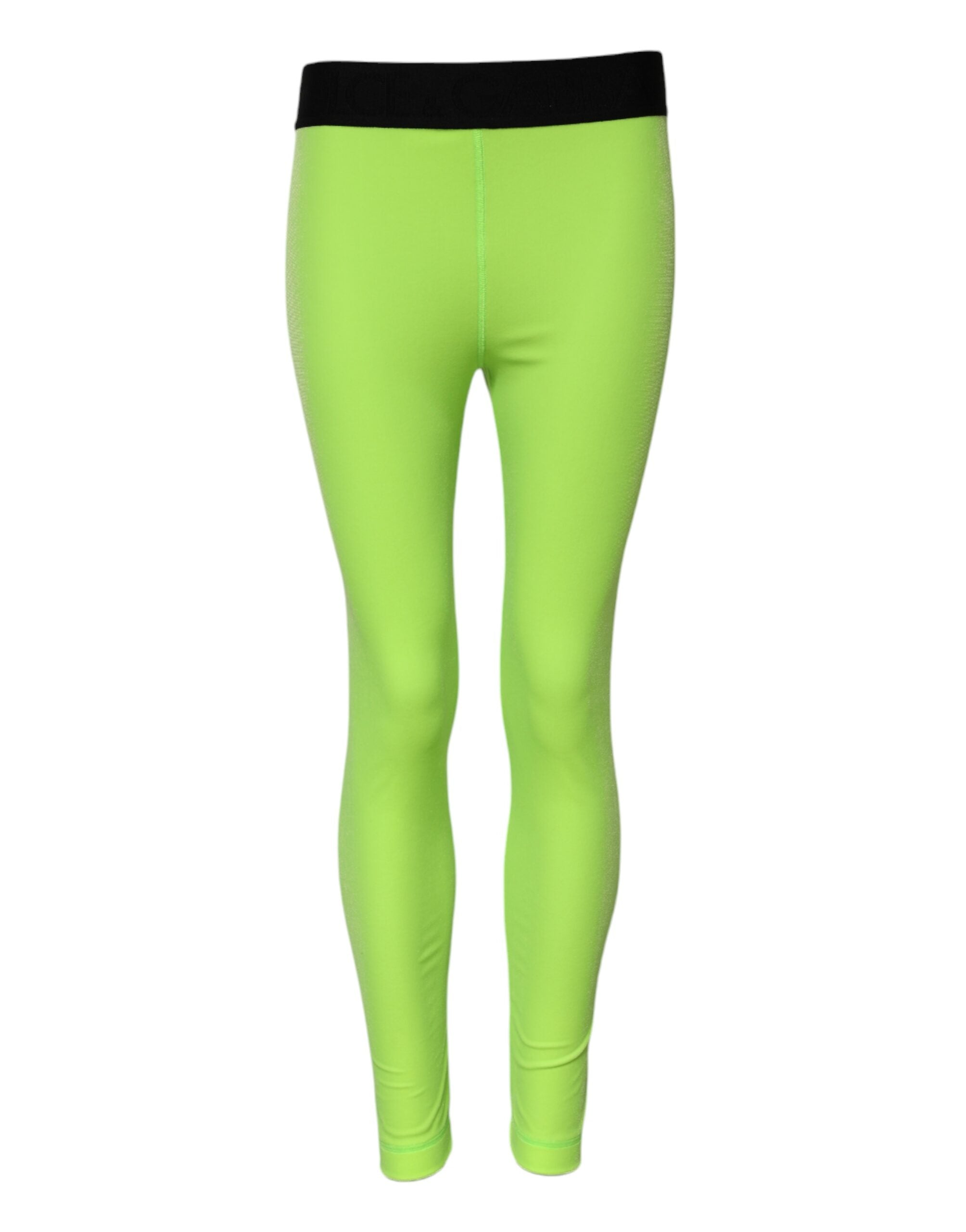 Dolce &amp; Gabbana Grønne Nylon Slim Fit Leggings Bukser 