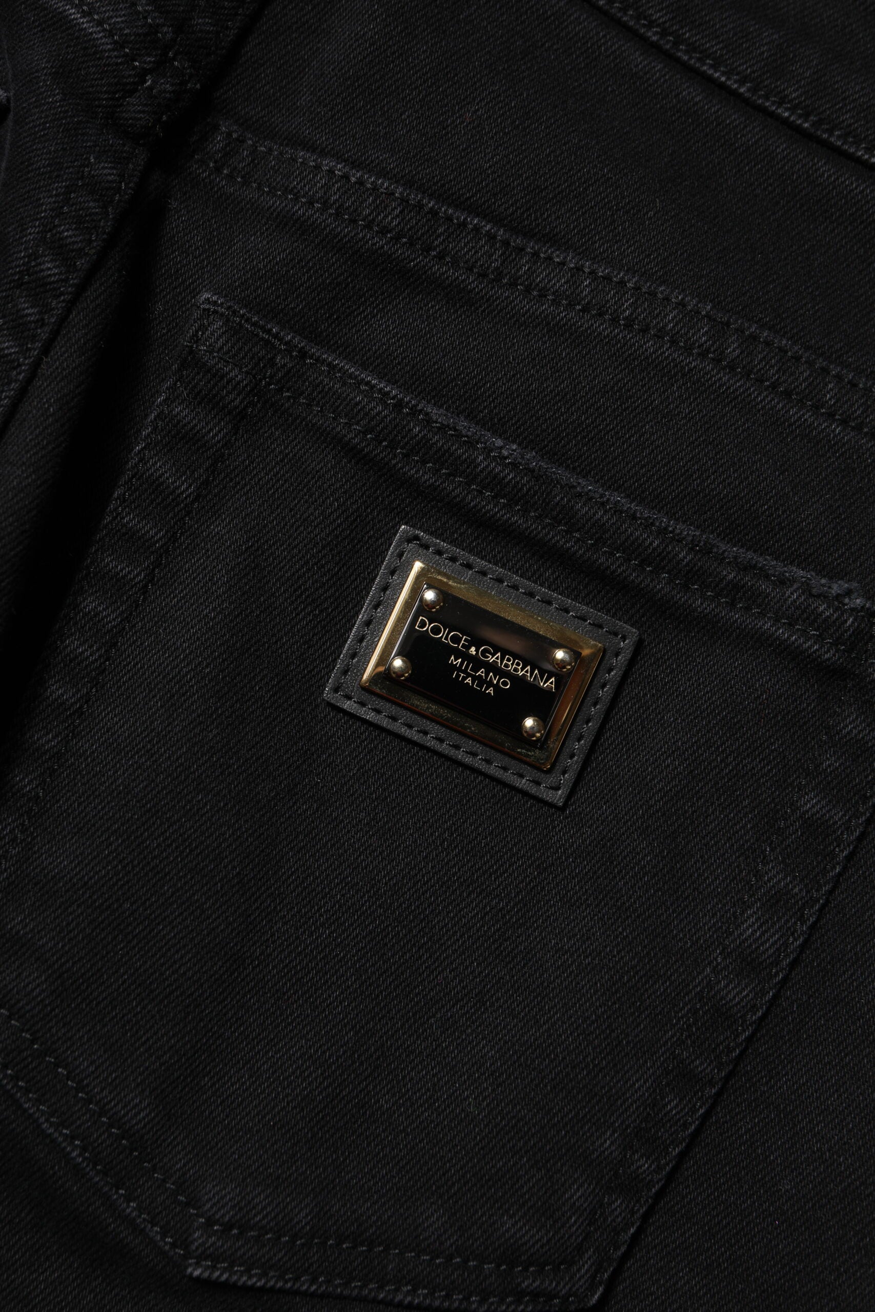 Dolce &amp; Gabbana Sorte Boyfriend Bomuld Flared Denim Jeans 