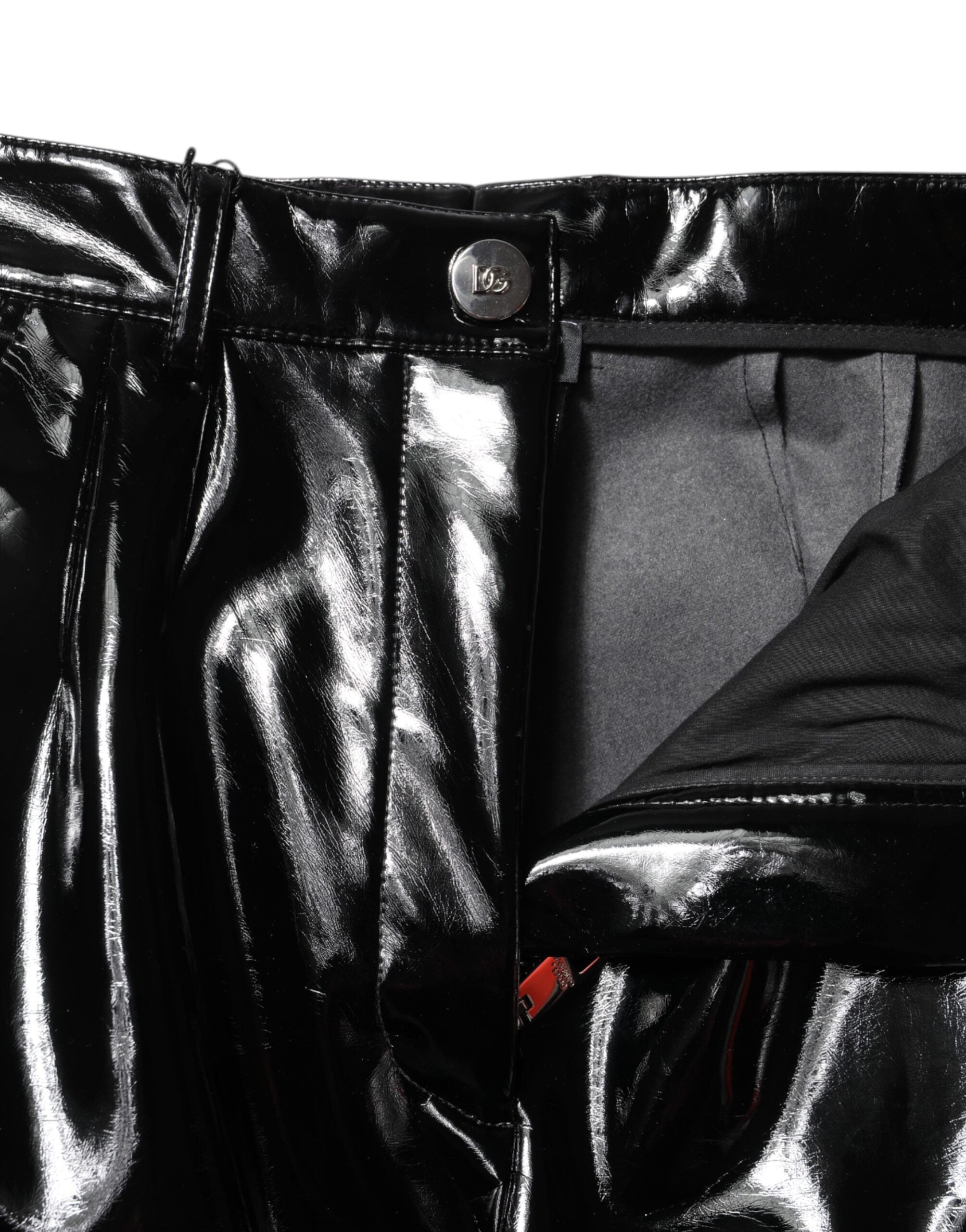 Dolce &amp; Gabbana Sorte Højtaljede Cargo Bootcut Bukser 