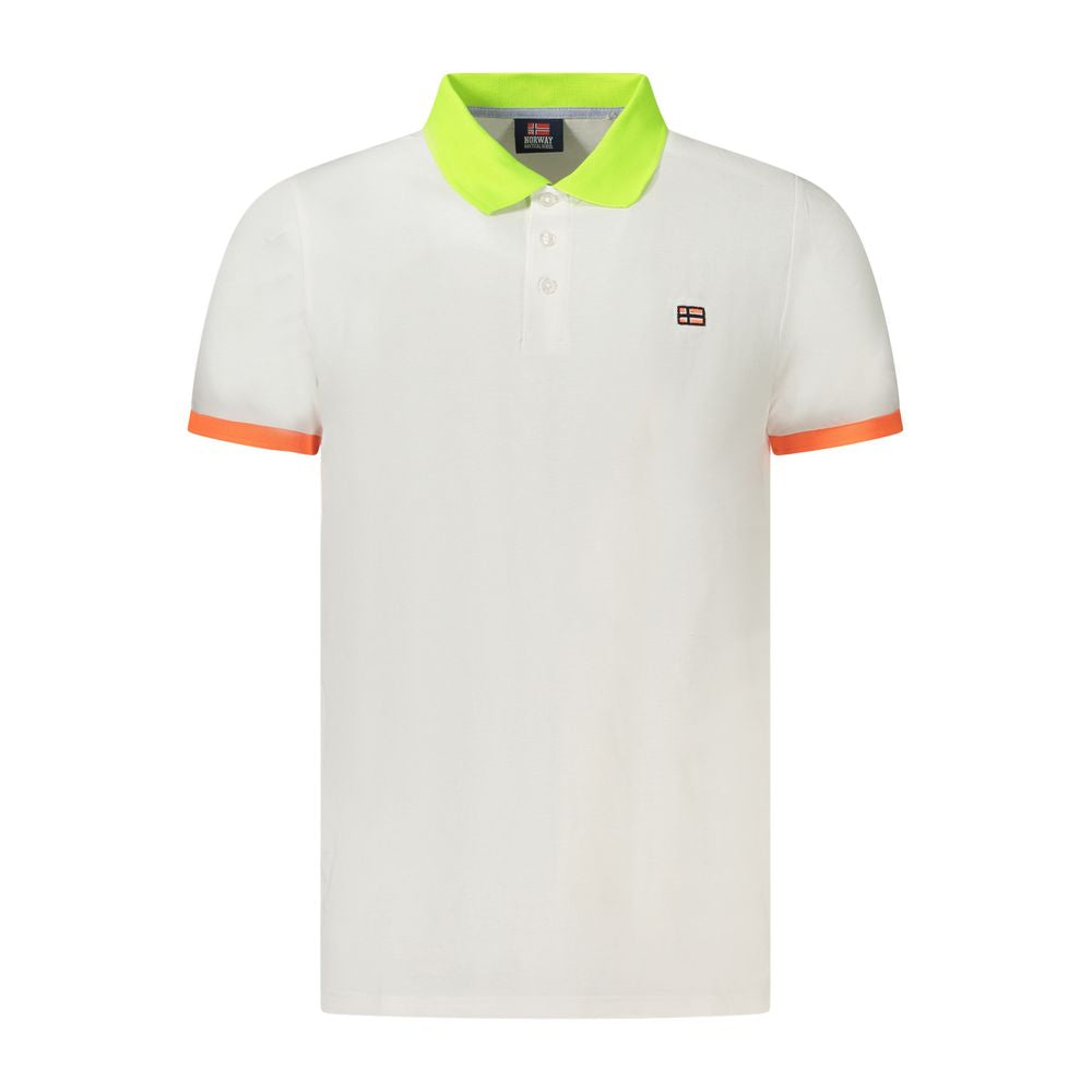 Norway 1963 White Cotton Men Polo Shirt