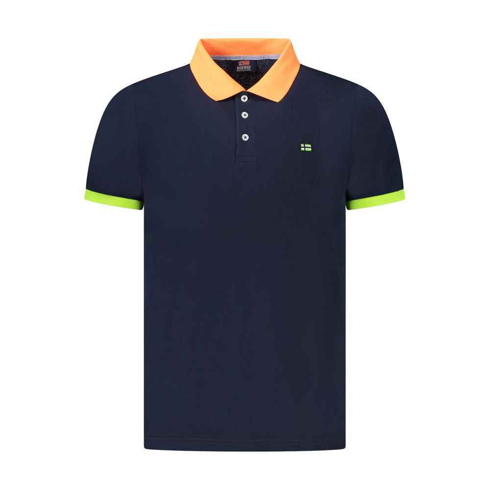 Norway 1963 Blue Cotton Men Polo Shirt