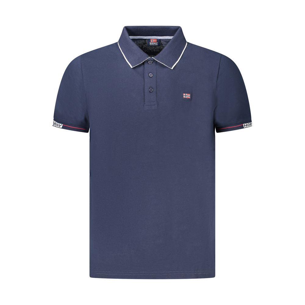 Norway 1963 Blue Cotton Men Polo Shirt