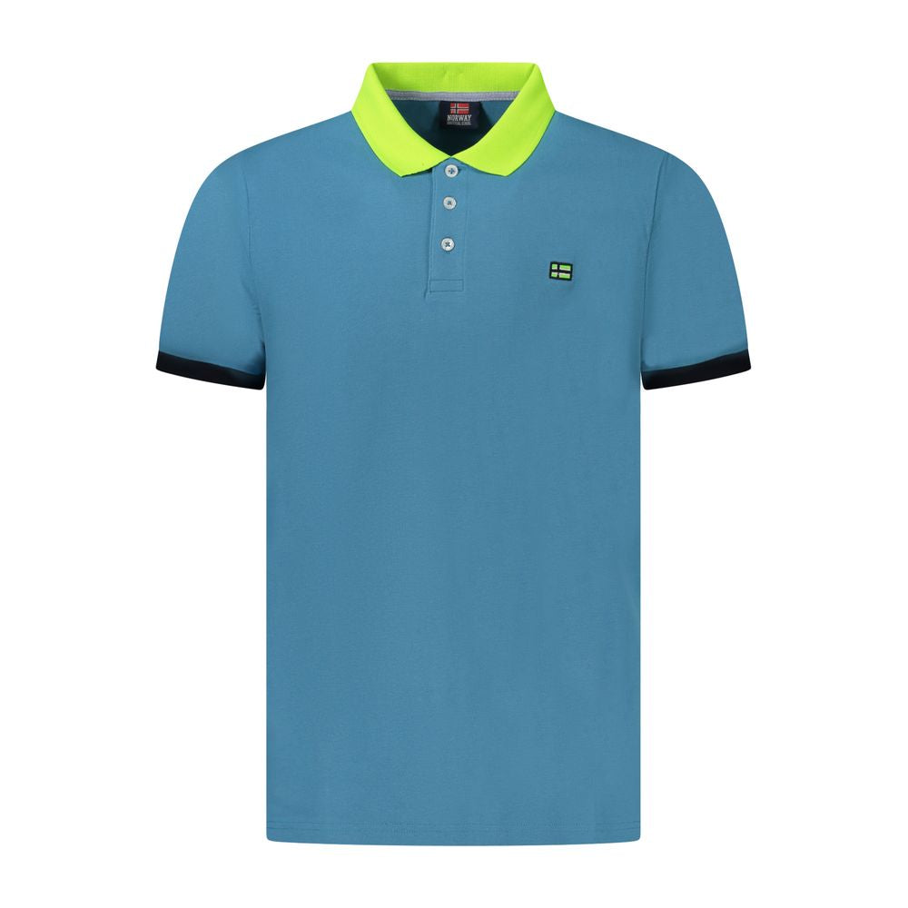 Norway 1963 Blue Cotton Men Polo Shirt