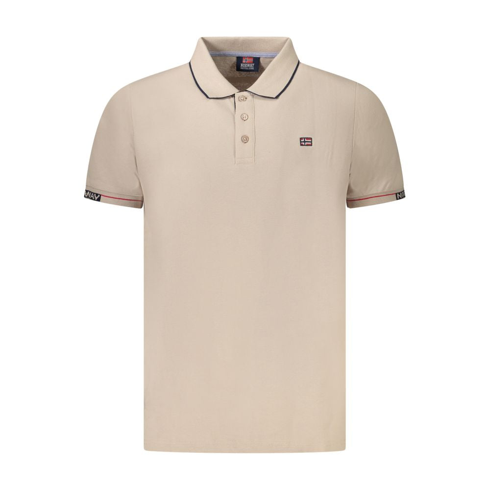 Norway 1963 Beige Cotton Men Polo Shirt