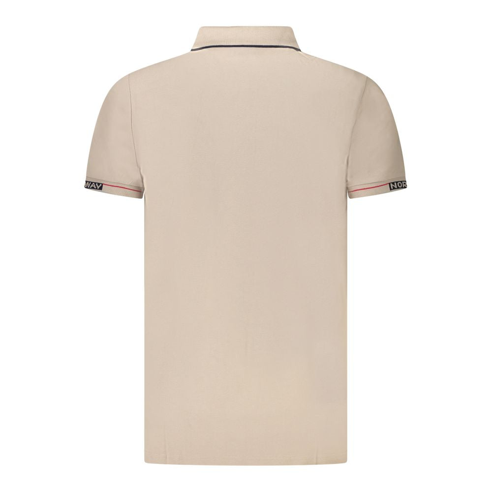 Norway 1963 Beige Cotton Men Polo Shirt