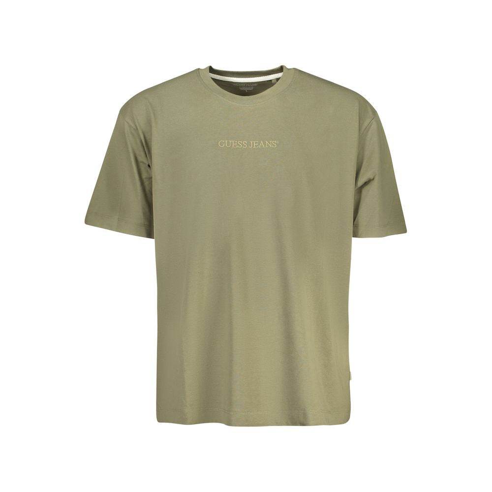 Guess Jeans Green Cotton Men T-Shirt - Hilstor