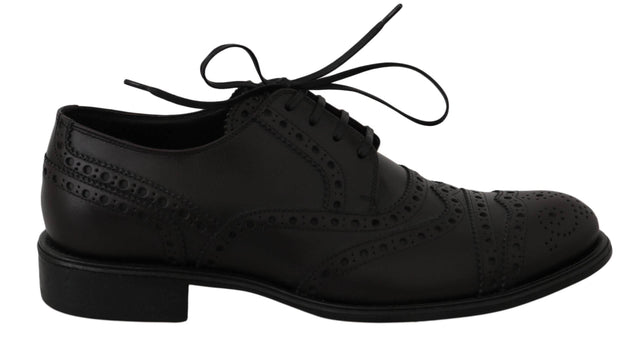 Dolce & Gabbana Elegant Bordeaux Wingtip Derby Dress Shoes - Hilstor