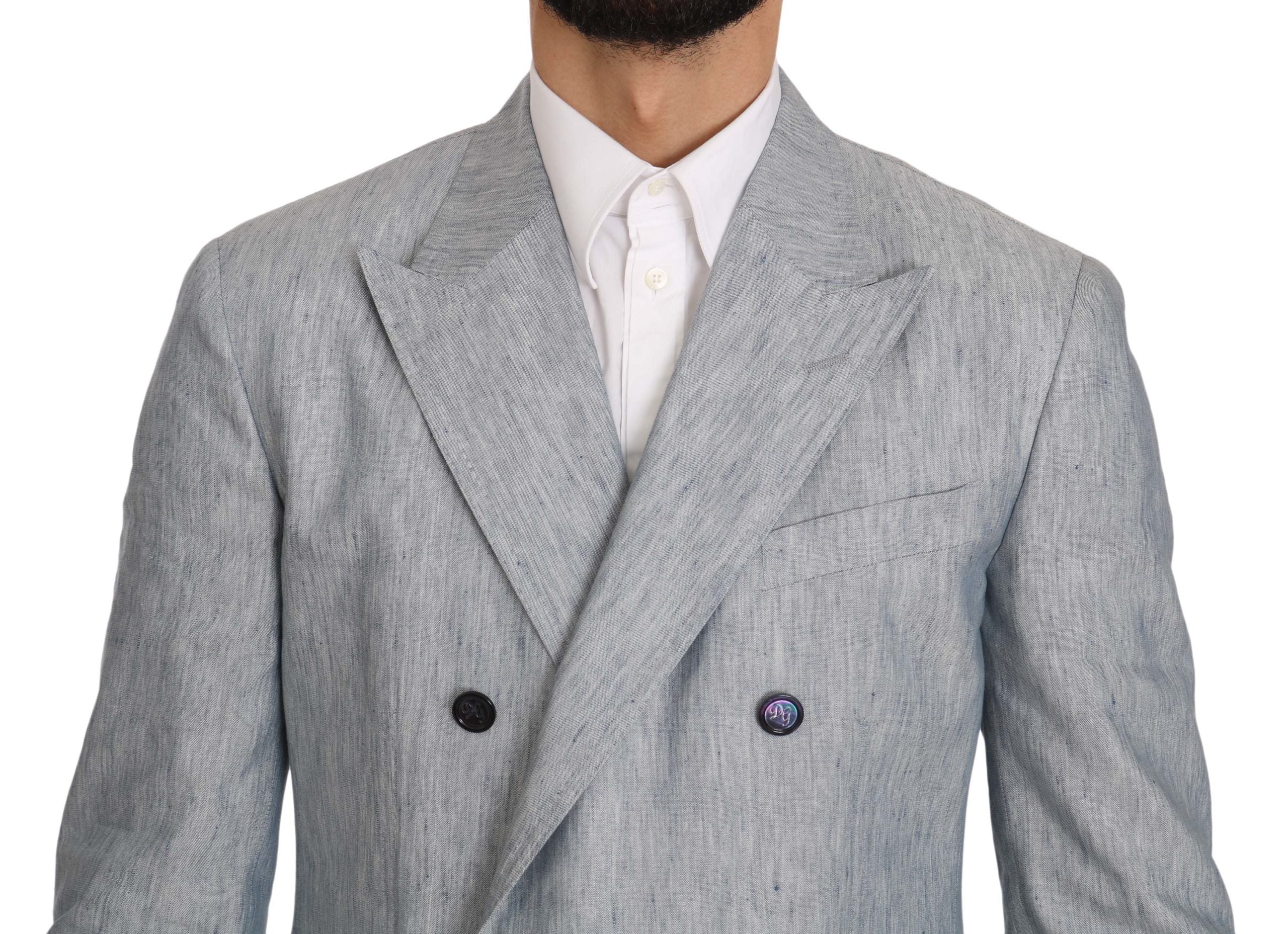 Dolce &amp; Gabbana Blå Hør NAPOLI Jakke Frakke Blazer