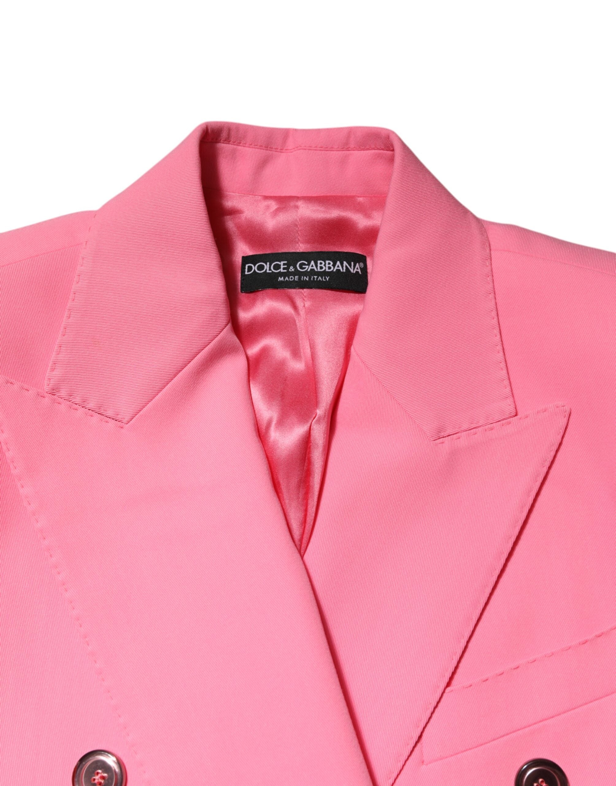 Dolce &amp; Gabbana Pink Dobbeltradet Frakke til Kvinder