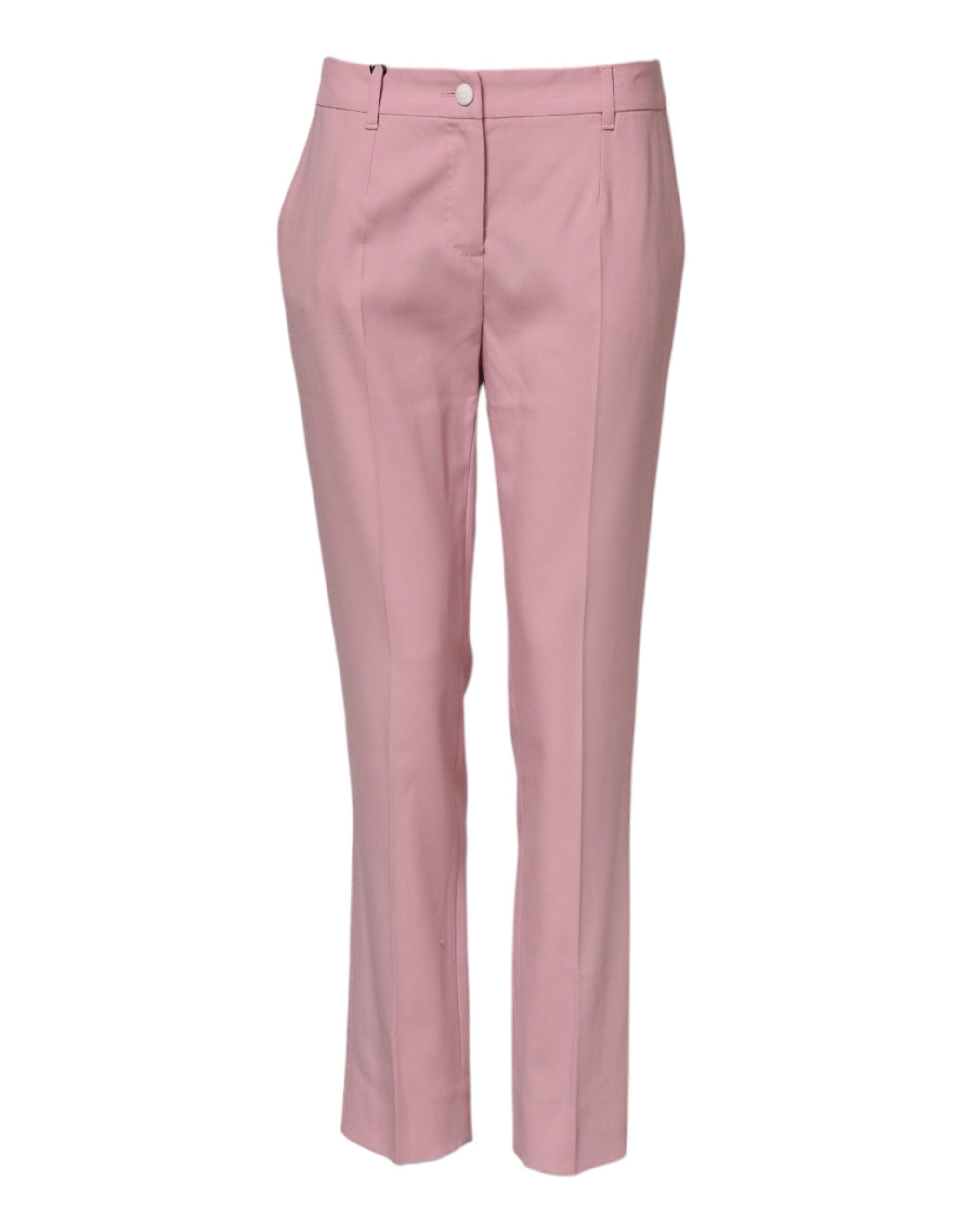 Dolce &amp; Gabbana pink uld bukser med mellemtalje